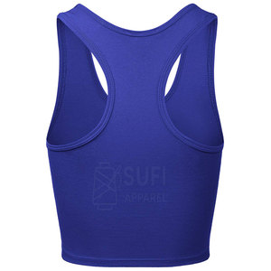Top Corto de Punto Informal para Mujer, Transpirable, para Gimnasio, Yoga, Fitness, Ropa de Verano, Personalizable, de Poliéster y Elastano - Product Image 3
