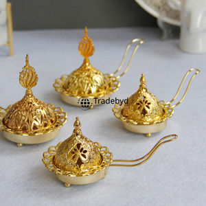 Tradebyd Luxury Metal Bakhoor Burner Arabic Mukhbar Incienso Holder Perfecto para un regalo elegante - Product Image 1