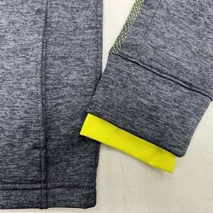 Chaqueta deportiva de lana superior con diseño sin cuello superpuesto de tejido de Fabricante Mayorista - Product Image 6