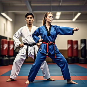 ชุดเทควันโดสำหรับผู้ชายผู้หญิงชุดต่อสู้เทควันโด - Product Image 3