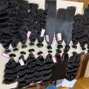 Mechones de pelo Natural sin enredos, cabello lacio/ondulado/rizado vietnamita, doble estiramiento, vendedores de Malasia - Product Image 2