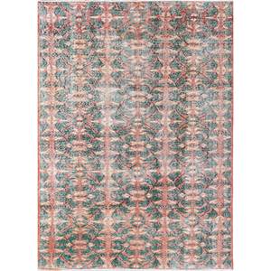 Alfombra de Lana Anudada a Mano de Gran Tamaño, Diseño Abstracto Rojo y Naranja, para Sala de Estar, Pasillo, Rectangular, Modelo Pae-2818 - Product Image 1