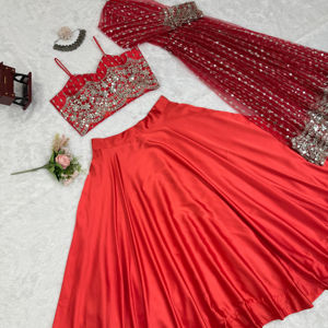 Designer Wedding Wear Lehenga Choli With <b>Thread</b> & Sequence Work - Product Image 1