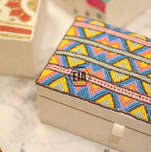 कार्टन में पैक किए जाने और घर के सजावट के लिए भारत से सर्वश्रेष्ठ थोक बहु-रंग हाथ कढ़ाई वर्ग आकार - Product Image 4