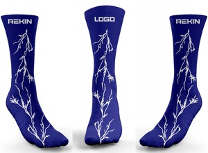 Los hombres mejor rendimiento de poliéster sin costuras/Spandex deportes calcetines atléticos logotipo personalizado posición del cuerpo totalmente personalizado al por mayor - Product Image 2