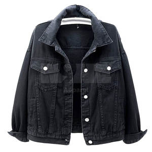 Chaqueta vaquera cálida de Invierno para mujer hecha a medida 2025 Precio de procesamiento de punto de patrón sólido - Product Image 1