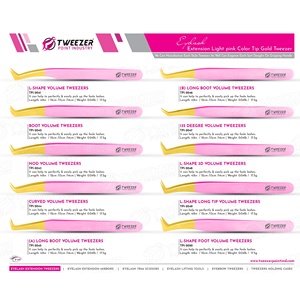 Pinzas para pestañas con logo impreso, Nano Grip, forma de L, 12 cm de longitud, antiestáticas, con agarre antideslizante. - Product Image 6
