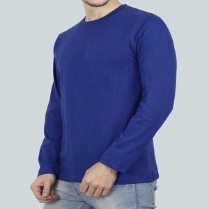 Calidad Premium algodón poliéster transpirable de gran tamaño de talla grande de manga larga de moda precio barato mujer hombre Camiseta Unisex - Product Image 2