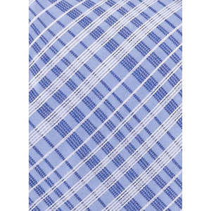 Cravatta Classica da Uomo Calvin Klein Blu Navy Slim Fit con Motivo a Contrasto Jacquard a Quadri e Righe, in Lana e Seta, con Confezione Regalo - Product Image 3