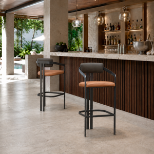 Silla de Bar de Acero Inoxidable de Primera Calidad para Exteriores, Resistente a la Intemperie, Taburete de Bar para Resort, Muebles de Bar Personalizados para <span class=keywords><strong>Hoteles</strong></span> y Piscinas - Product Image 1