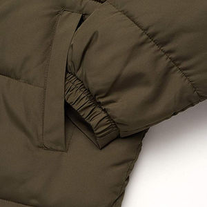 Veste polaire personnalisée de la meilleure qualité pour hommes Manteau d'hiver brillant à la mode promotionnel avec tissu en toile de style rue teint en plaine - Product Image 6