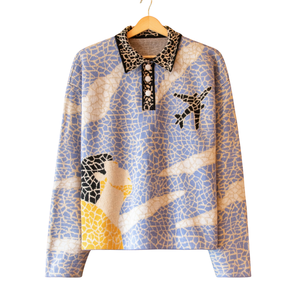 Suéter de Punto Mosaico, Diseño Artístico con Patrón Completo, Hilo Texturizado, Ropa de Invierno Premium, Suave, Cómodo, Ajuste Casual - Product Image 1