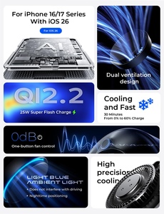 ที่ชาร์จในรถยนต์ LISEN 25W ชาร์จเร็ว พร้อมพัดลมระบายความร้อน ที่ยึดโทรศัพท์แบบแม่เหล็กสำหรับ <span class=keywords><strong>iPhone</strong></span> 17 <span class=keywords><strong>Pro</strong></span> <span class=keywords><strong>Max</strong></span> ใช้ติดตั้งบน<span class=keywords><strong>ค</strong></span>อนโซล - Product Image 3