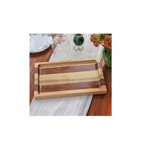 Bandeja de bambú natural y madera Cocina Sala de estar Comida Fruta Bandeja de transporte Fabricante Bandeja DE SERVICIO DE MADERA directa - Product Image 5