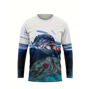 Vêtements de sport avec logo personnalisé pour hommes Chemises de pêche Vestes à imprimé de sublimation en polyester spandex évacuant l'humidité Utilisation en extérieur Chasse - Product Image 1