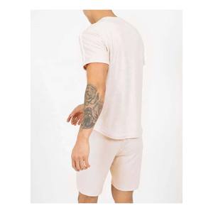 กางเกงขาสั้นกีฬาผู้ชายไซส์ใหญ่ ผ้าสแปนเด็กซ์/โพลีเอสเตอร์ ระบายอากาศได้ดี เอวยางยืด มีเชือกผูก กระเป๋าข้าง ลายเรียบ - Product Image 5