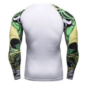 Rashguard à manches longues personnalisé unisexe Spandex/Polyester Écologique Respirant Anti-bactérien Vente en gros Livraison directe - Product Image 6