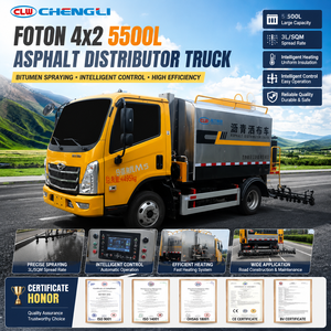 Camión Distribuidor de Asfalto Ligero Foton 4x2 5500L, Vehículo de Pulverización de Betún para Construcción de Carreteras - Product Image 1