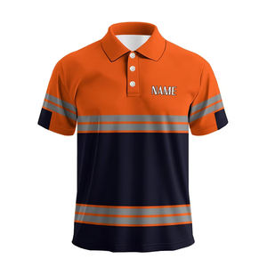 เสื้อโปโลสะท้อนแสงสำหรับผู้ชาย ขายดี รับทำโลโก้ สีตามสั่ง รับผลิตแบบ OEM/ODM เสื้อโปโลทำงานเพื่อความปลอดภัย - Product Image 5