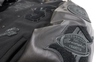 Chaqueta universitaria de alta calidad para hombre, chaqueta de béisbol con letras de retazos, parches bordados, chaquetas universitarias de bombardero para hombre - Product Image 6