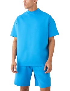 Men Summer Shirt Shorts <b>Set</b> Two Piece Breathable Plus Size Quick Dry High Street Style Cotton Sports Wear Vintage Embroidered - Product Image 1