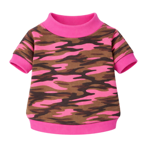 Pink Camo Dog Sweatshirt Soft <b>Fleece</b> Pullover for Small Dogs Trendy Cozy Pet Clothing with Stretch Fit Design - Product Image 4