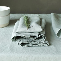 Serviettes en tissu de coton écologiques réutilisables faites à la main, couleur unie, taille personnalisée, pour mariage, avec logo sur mesure, vente en gros
