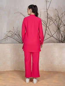 Costume indien 2 pièces pour femmes, vêtements de meilleure qualité, ensemble de cordons d'hiver côtelés en polyester 100% de fabricant indien, vente en gros - Product Image 3