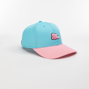 Cotton Baseball Cap Unisex 6-Panel <b>Hat</b> <b>Light</b> Blue Pink Brim Embroidered Cloud Cartoon Design Casual Spring Summer Fit - Product Image 2