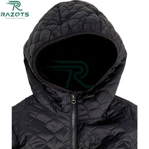 Women's Knitted Eco-Friendly Breathable Puffer Pullover with <b>Quilted</b> Hood Winter <b>Jacket</b> Solid <b>Pattern</b> Padded Hooded Button Thick - Product Image 6