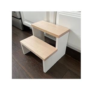 Sturdy Wooden Step <b>Stool</b> with Strong Handmade Craftsmanship Ideal for High Cupboards Kitchen Counters Pantry Shelves and Closets - Product Image 6