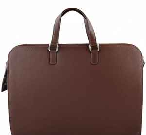 Sac à main pour ordinateur portable en cuir véritable marron vintage pour femmes, sac à bandoulière pour le travail, sac de messager pour le bureau, sacoche professionnelle - Product Image 1