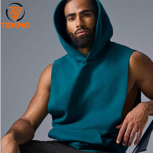 เสื้อแขนกุดมีฮู้ดแขนกุดสำหรับผู้ชายเสื้อกล้ามออกกำลังกายเล่นฟิตเนส - Product Image 1