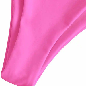 Traje de Baño Bikini de Dos Piezas para Mujer, con Tirantes Halter, de Spandex/Nylon, Estilo Cheeky, con Push-Up, para la Playa, Vacaciones de Verano, Fiestas en la Piscina - Product Image 4