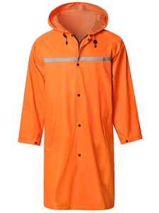 Chaqueta de lluvia personalizada de seguridad con capucha larga impermeable de emergencia Poncho hombres mujeres a prueba de viento envíe su propio logotipo y texto - Product Image 3