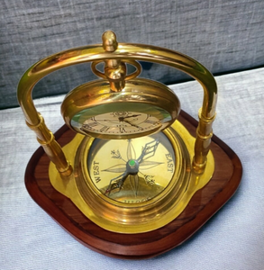 Antique <b>Silver</b> Working Compass With <b>Clock</b> Anniversary Gift, Husband Gifts, Couples Gift, Christmas Gifts - Product Image 2