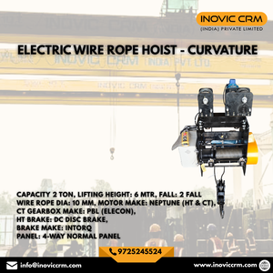 Polipasto de cable curvo de 2 toneladas |   Elevador de 6 Metros |   Cuerda de 10 mm para Otoño (2 Unidades) |   Sistema de Elevación para Grúa EOT con Caja de Cambios Elecon PBL de Neptune Motor - Product Image 5