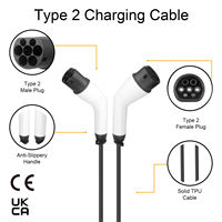 Câble de charge EV ZSWINNER Type 2 16A/32A 3,5KW-22KW 3M/5M/7,5M/10M Certifié IP65 pour véhicules électriques