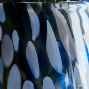 Última Colección Excelente Calidad Superior Hermoso Confeti Murano Tipo Florero De Vidrio Azul A Bajo Precio - Product Image 5