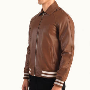 Chaqueta universitaria de lona de alta calidad OEM para hombre, top de lana a la moda, soporte de manga larga, diseño de retazos personalizado, precio razonable - Product Image 2