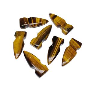 Punta de flecha de ojo de tigre Natural de alta calidad, piedra Natural, piedras preciosas, Ágata curativa, puntas de flecha de cristal, punta de flecha curativa, mayorista - Product Image 4