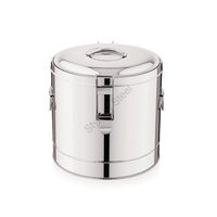 Boîtier chaud en acier inoxydable à double paroi en acier inoxydable de qualité supérieure Conception CLASSIQUE Étui de service chaud de grande capacité