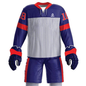 Uniformes Profesionales de Hockey sobre Hielo, Talla Personalizable, Costuras Resistentes, Tela 100% Poliéster, Secado Rápido, Transpirable, Personalizable para Equipos - Product Image 4