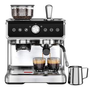Cafetera Espresso con Molinillo Integrado de Acero Inoxidable, Preparación Doble y Espumador de Leche Incluido - Product Image 1