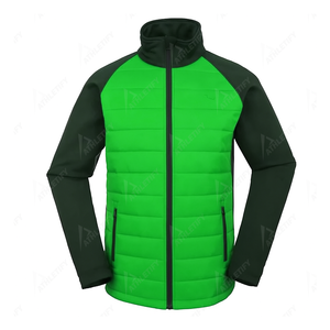 Veste à bulles légère en polyester pour homme, respirante et durable, fermeture éclair intégrale, vêtements d'extérieur pour la randonnée et les aventures en plein air. - Product Image 5