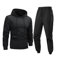 Ensemble de survêtement unisexe personnalisé en coton épais 360g, coupe oversize, à capuche, couleur unie, décontracté, séchage rapide, respirant