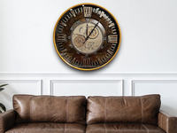 Horloge murale analogique en métal sculpté au design unique, impression numérique, couleur et taille personnalisées pour la décoration intérieure, salon, Inde