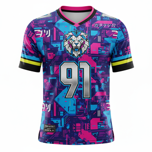 Camiseta de béisbol de sublimación de gran tamaño de alta calidad personalizada 87 número Lobo gráfico 3D tela de malla equipo de secado rápido - Product Image 6