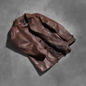 Vincent Alley Genuine Sheepskin Lambskin <b>Leather</b> <b>Jacket</b> Casual Vintage Style Zippered Closure Water Proof Size XS for Autumn - Product Image 6