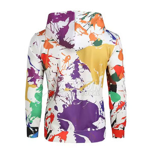 เสื้อฮู้ดพิมพ์ลายซับลิเมชันมีฮู้ดสีพื้นแบบลำลองกำหนดเองขนาดเอง - Product Image 3